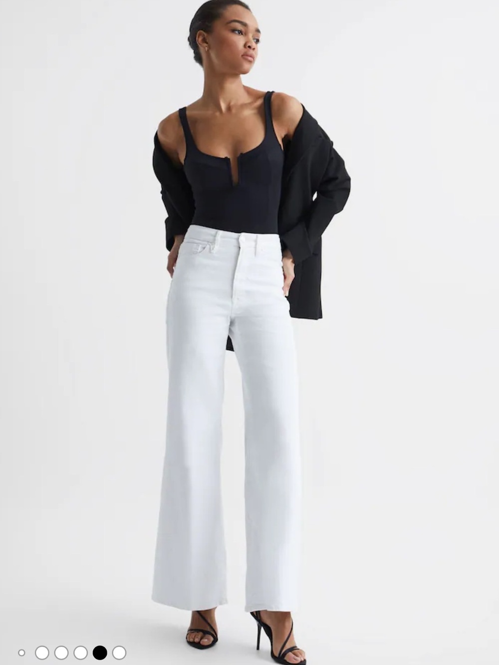 Good American Wide-Leg White Women's Jeans